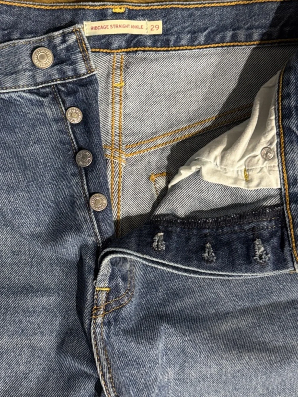 Levi's Distressed Blue Relaxed Fit Jeans